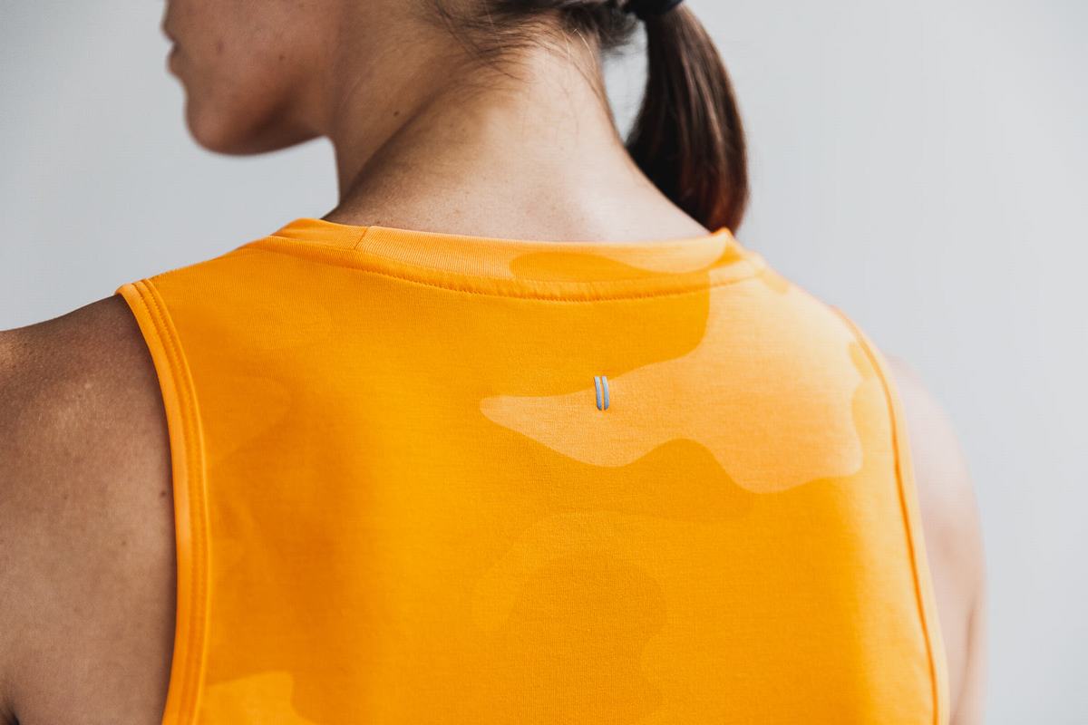 Nobull Muscle Neon Women's Tank Tops Orange Camo | Australia (BR9401)
